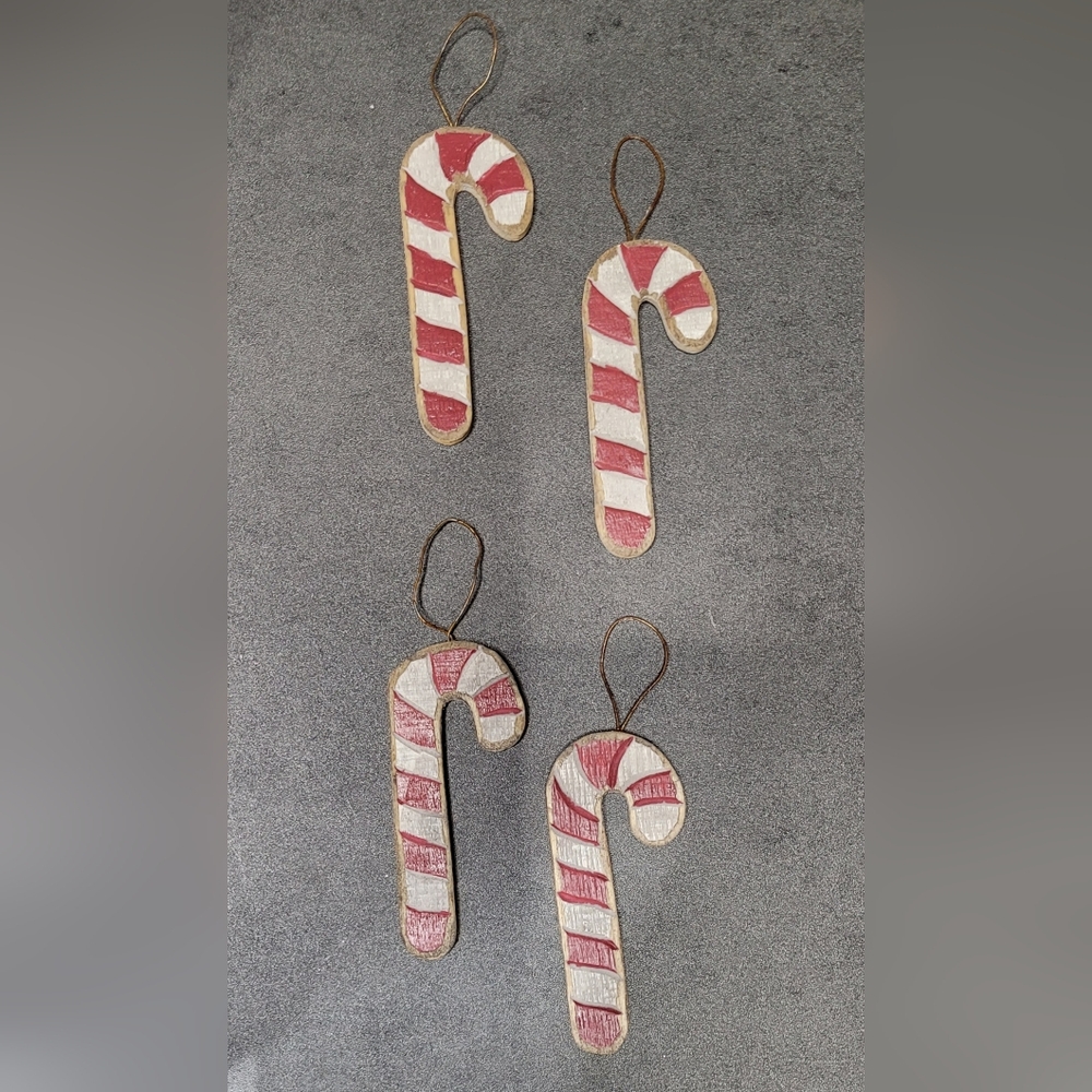 Hobby Lobby Rustic Candy Cane Ornaments Set of 4
